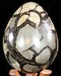 Septarian Dragon Egg Geode - Black Crystals #50827-3